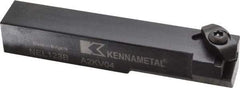 Kennametal - External Thread, Left Hand Cut, 19.05mm Shank Width x 19.05mm Shank Height Indexable Threading Toolholder - 114.3mm OAL, N.3R Insert Compatibility, NE Toolholder, Series Top Notch - Caliber Tooling