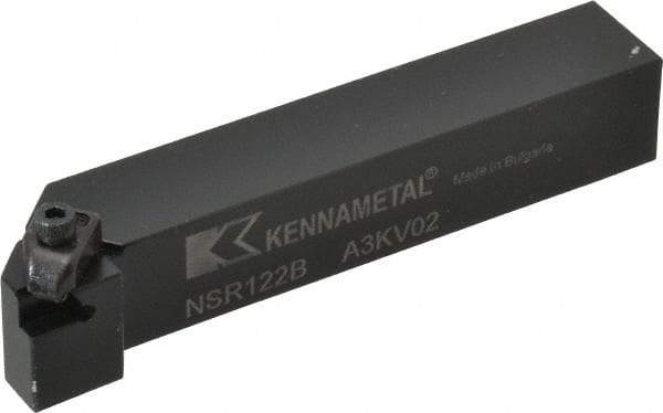 Kennametal - External Thread, Right Hand Cut, 19.05mm Shank Width x 19.05mm Shank Height Indexable Threading Toolholder - 114.3mm OAL, N.2R Insert Compatibility, NS Toolholder, Series Top Notch - Caliber Tooling