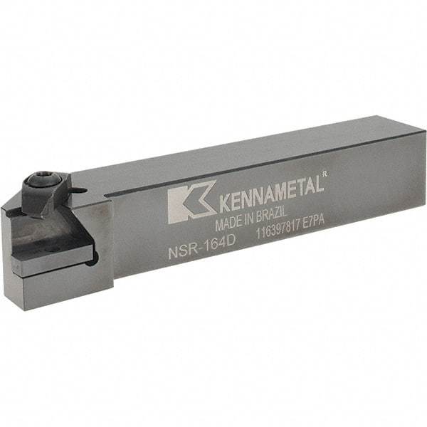 Kennametal - External Thread, Right Hand Cut, 25.4mm Shank Width x 25.4mm Shank Height Indexable Threading Toolholder - 152.4mm OAL, N.4R Insert Compatibility, NS Toolholder, Series Top Notch - Caliber Tooling