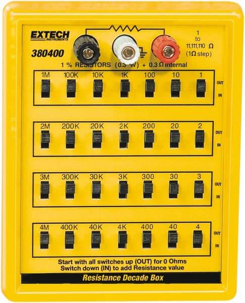 Extech - 1 to 110 k Ohm, Earth Ground Resistance Tester - No Batteries Required, 1 to 110 Resolution - Caliber Tooling