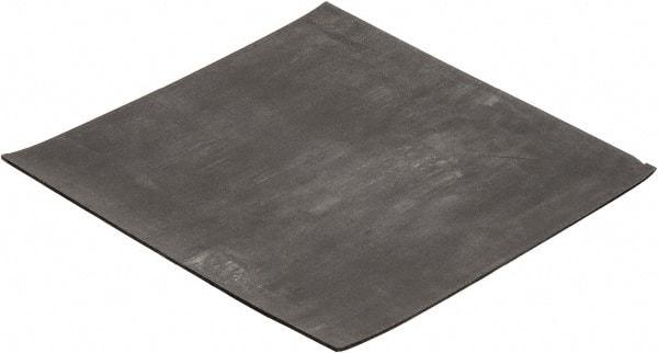 Made in USA - 12" Long, 12" Wide, 1/8" Thick, Neoprene Rubber Foam Sheet - 65 to 75 Durometer, Black, -40 to 225°F, 2,500 psi Tensile Strength, Plain Backing, Stock Length - Caliber Tooling