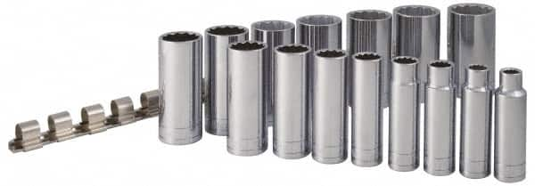 SK - 15 Piece 1/2" Drive Socket Set - Caliber Tooling