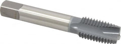 OSG - 3/4-10 UNC, 3 Flute, elektraLUBE Finish, High Speed Steel Spiral Point Tap - Plug Chamfer, Right Hand Thread, 4-1/4" OAL, 2" Thread Length, Series 105 - Exact Industrial Supply