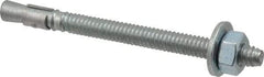 Red Head - 1/4 Inch Diameter, 1/4-20 Inch Thread, 3-1/4 Inch Overall Length, Grade 3, Wedge Expansion Concrete Anchor - Steel, Zinc Plated, 2-1/4 Inch Thread Length, Tie Wire Head, 1/4 Inch Drill - Caliber Tooling