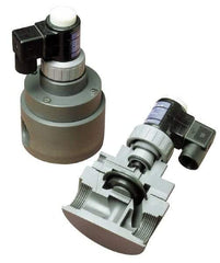 Plast-O-Matic - 1-1/2" Port, Pilot Operated, PVC Solenoid Valve - Normally Closed, EPDM Seal - Caliber Tooling