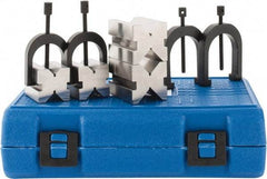 Fowler - 1 to 1-1/2" Capacity, 90° Angle, 4-Way V-Block - 1-1/2 and 2" Long x 1-1/4 and 1-1/2" Wide x 1-1/4 and 1-1/2" High, Sold as 2 Block Set - Caliber Tooling