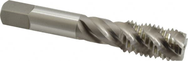 OSG - 3/4-10 UNC 4 Flute Plug Spiral Flute Tap - High Speed Steel, Bright Finish, 4-1/4" OAL, Right Hand Flute, Right Hand Thread, H3, Series 106/107 - Caliber Tooling