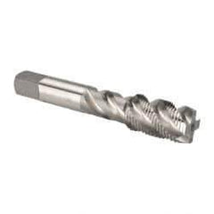 OSG - 3/4-16 UNF 4 Flute 3B Plug Spiral Flute Tap - High Speed Steel, Bright Finish, 4-1/4" OAL, Right Hand Flute, Right Hand Thread, H3, Series 106/107 - Caliber Tooling