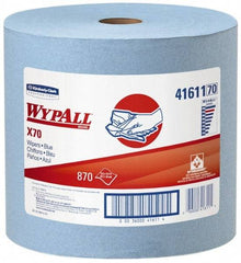 WypAll - X70 Dry Shop Towel/Industrial Wipes - Jumbo Roll, 13-3/8" x 12-1/2" Sheet Size, Blue - Caliber Tooling