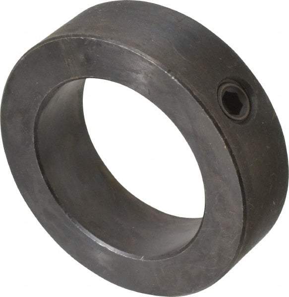 Climax Metal Products - 2-3/16" Bore, Steel, Set Screw Shaft Collar - 3-1/4" Outside Diam, 15/16" Wide - Caliber Tooling