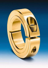 Climax Metal Products - 15/16" Bore, Steel, Two Piece Clamping Shaft Collar - 1-3/4" Outside Diam, 1/2" Wide - Caliber Tooling