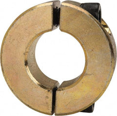 Climax Metal Products - 3/4" Bore, Steel, Two Piece Clamping Shaft Collar - 1-1/2" Outside Diam, 1/2" Wide - Caliber Tooling