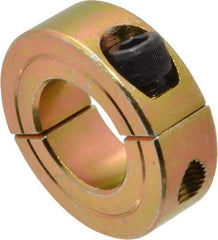 Climax Metal Products - 7/8" Bore, Steel, Two Piece Clamping Shaft Collar - 1-5/8" Outside Diam, 1/2" Wide - Caliber Tooling