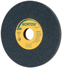 Norton - 7" Diam x 1-1/4" Hole x 1/2" Thick, H Hardness, 100 Grit Surface Grinding Wheel - Silicon Carbide, Type 1, Fine Grade, 3,600 Max RPM, Vitrified Bond, No Recess - Caliber Tooling