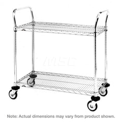 Metro - Carts; Type: Utility ; Load Capacity (Lb.): 375.000 ; Number of Shelves: 2 ; Width (Inch): 18 ; Length (Inch): 24 ; Height (Inch): 38 - Exact Industrial Supply