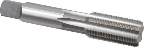 OSG - 13/16-20 UNEF 6 Flute Bright Finish High Speed Steel Straight Flute Standard Hand Tap - Bottoming, Right Hand Thread, 4-15/32" OAL, 2" Thread Length, H3 Limit, Oversize - Exact Industrial Supply