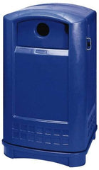 Rubbermaid - 50 Gal Blue Rectangle Recycling Container - Polyethylene, 42-1/8" High x 24-3/4" Long x 25-1/4" Wide - Caliber Tooling