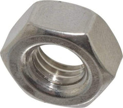 Value Collection - M10x1.50 Metric Coarse Stainless Steel Right Hand Hex Nut - 17mm Across Flats, 8mm High, Uncoated - Caliber Tooling