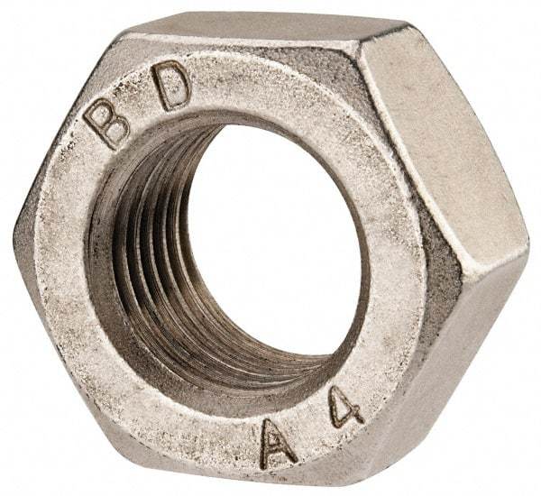 Value Collection - M33x3.50 Metric Coarse Stainless Steel Right Hand Hex Nut - 50mm Across Flats, 26mm High, Uncoated - Caliber Tooling