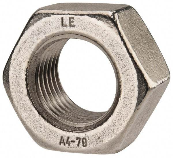 Value Collection - M39x4.00 Metric Coarse Stainless Steel Right Hand Hex Nut - 60mm Across Flats, 31mm High, Uncoated - Caliber Tooling