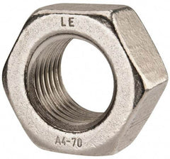 Value Collection - M42x4.50 Metric Coarse Stainless Steel Right Hand Hex Nut - 65mm Across Flats, 34mm High, Uncoated - Caliber Tooling