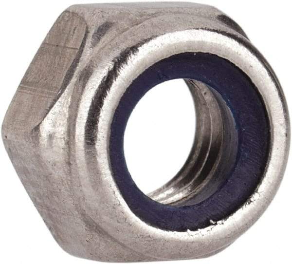 Value Collection - M5x0.80 Metric Coarse 316 & Austenitic Grade A4 Hex Lock Nut with Nylon Insert - 5mm High, Uncoated - Caliber Tooling