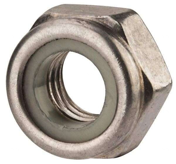 Value Collection - M10x1.50 Metric Coarse 316 & Austenitic Grade A4 Hex Lock Nut with Nylon Insert - 10mm High, Uncoated - Caliber Tooling