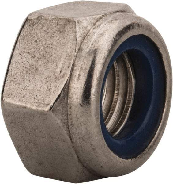 Value Collection - M12x1.75 Metric Coarse 316 & Austenitic Grade A4 Hex Lock Nut with Nylon Insert - 12mm High, Uncoated - Caliber Tooling