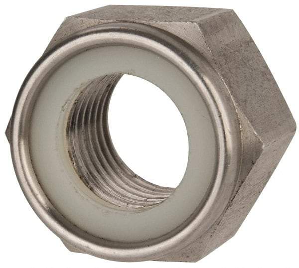 Value Collection - M27x3.00 Metric Coarse 316 & Austenitic Grade A4 Hex Lock Nut with Nylon Insert - 27mm High, Uncoated - Caliber Tooling