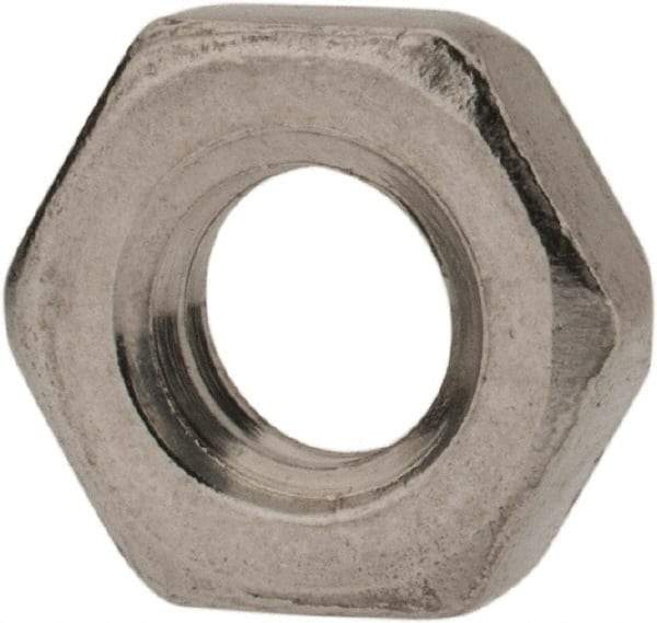 Value Collection - M4x0.70 Metric Coarse Stainless Steel Right Hand Hex Jam Nut - 7mm Across Flats, 2.2mm High, Uncoated - Caliber Tooling