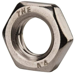 Value Collection - M12x1.75 Metric Coarse Stainless Steel Right Hand Hex Jam Nut - 19mm Across Flats, 6mm High, Uncoated - Caliber Tooling