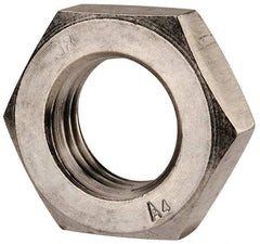 Value Collection - M30x3.50 Metric Coarse Stainless Steel Right Hand Hex Jam Nut - 46mm Across Flats, 15mm High, Uncoated - Caliber Tooling