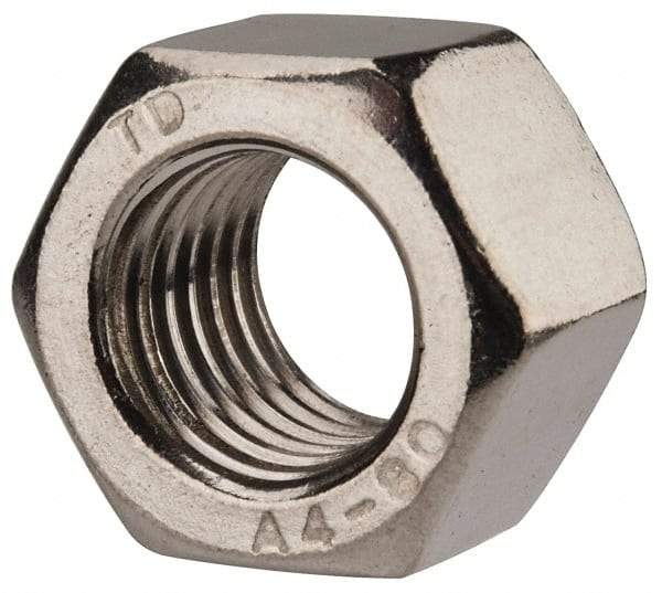 Value Collection - M16x2.00 Metric Coarse Stainless Steel Right Hand Heavy Hex Nut - 24mm Across Flats, 16mm High, Uncoated - Caliber Tooling