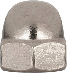 Value Collection - M10x1.5 Metric Coarse, 17mm Width Across Flats, Uncoated, Stainless Steel Acorn Nut - 18mm Overall Height, Austenitic A4, DIN 1587 - Caliber Tooling