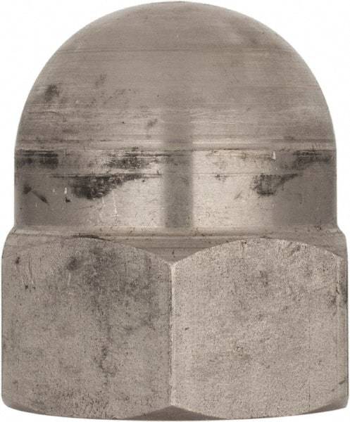 Value Collection - M27x3 Metric Coarse, 41mm Width Across Flats, Uncoated, Stainless Steel Acorn Nut - 50mm Overall Height, Austenitic A4, DIN 1587 - Caliber Tooling