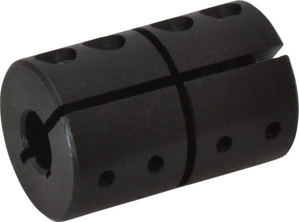 Climax Metal Products - 3/8" Bore, Steel, One Piece Clamping Shaft Collar - 1-1/16" Outside Diam, 1-5/8" Wide - Caliber Tooling