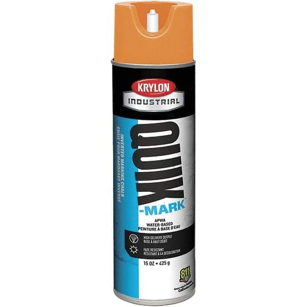 Krylon - 20 fl oz Orange Marking Paint - 664' Coverage at 1" Wide, Water-Based Formula - Caliber Tooling