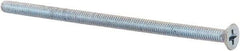 Value Collection - M4x0.70 Metric Coarse, 80mm OAL Phillips Drive Machine Screw - Flat Head, Grade 4.8 Steel, Zinc-Plated Finish, Without Washer - Caliber Tooling