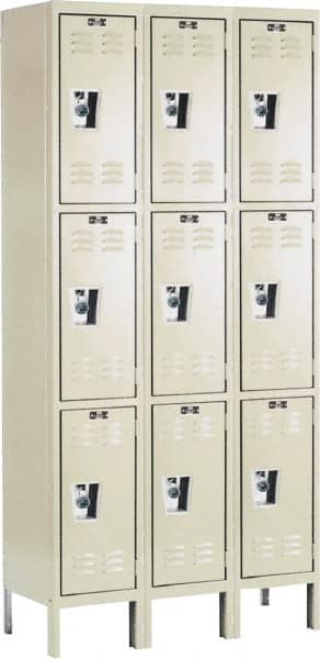 Hallowell - 9 Door, 3 Tier, Ready-Built Wardrobe & Box Lockers - Caliber Tooling