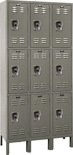 Hallowell - 9 Door, 3 Tier, Ready-Built Wardrobe & Box Lockers - Caliber Tooling