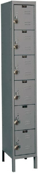 Hallowell - 6 Door, 6 Tier, Ready-Built Wardrobe & Box Lockers - Caliber Tooling