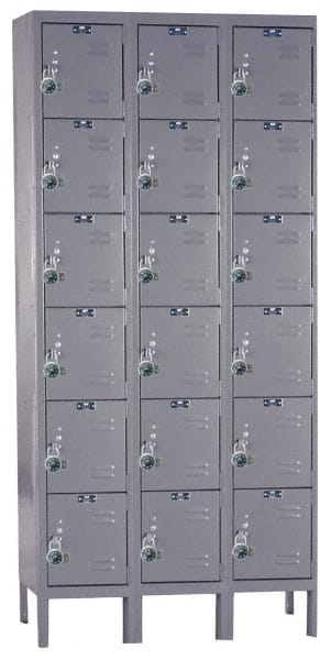 Hallowell - 18 Door, 6 Tier, Ready-Built Wardrobe & Box Lockers - Caliber Tooling