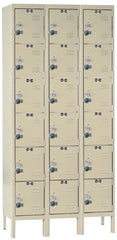 Hallowell - 18 Door, 6 Tier, Ready-Built Wardrobe & Box Lockers - Caliber Tooling