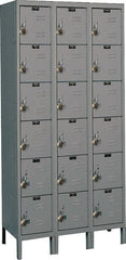 Hallowell - 18 Door, 6 Tier, Ready-Built Wardrobe & Box Lockers - Caliber Tooling