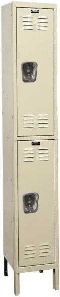 Hallowell - 2 Door, 2 Tier, Galvanite Corrosion Resistant Wardrobe & Box Lockers - Caliber Tooling