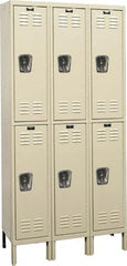 Hallowell - 6 Door, 2 Tier, Galvanite Corrosion Resistant Wardrobe & Box Lockers - Caliber Tooling