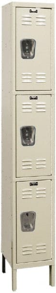 Hallowell - 3 Door, 3 Tier, Galvanite Corrosion Resistant Wardrobe & Box Lockers - Caliber Tooling