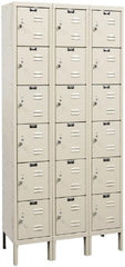 Hallowell - 18 Door, 6 Tier, Galvanite Corrosion Resistant Wardrobe & Box Lockers - Caliber Tooling