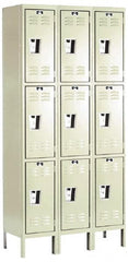 Hallowell - 9 Door, 3 Tier, Galvanite Corrosion Resistant Wardrobe & Box Lockers - Caliber Tooling