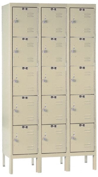 Hallowell - 15 Door, 5 Tier, Premium Box Lockers - Caliber Tooling